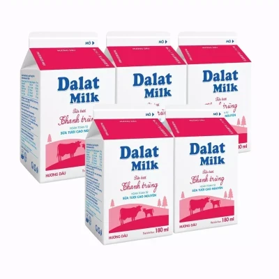 Combo 5 hộp sữa tươi thanh trùng Đà Lạt Milk 180ml
