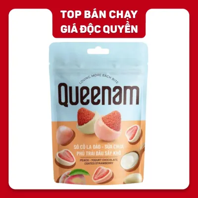 Socola Queenam sữa chua phủ dâu sấy khô gói 60g