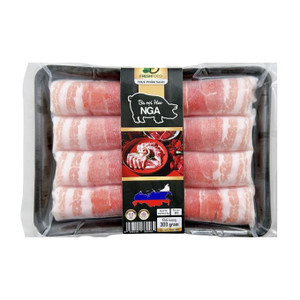 Ba rọi heo Nga hotpot đông lạnh Freshfoco vỉ 300g (1 Vỉ)