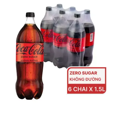 Lốc 6 chai nước ngọt Coca Cola zero sugar 1.5L