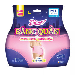 Băng vệ sinh dạng quần Super Night size M-L Diana gói 2 miếng