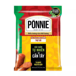 Xúc xích thịt bò Ponnie gói 175g (5 Cây)