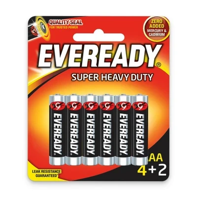 Pin AAA super duty 1212 BP4 Eveready vỉ 6 viên