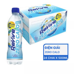 Thùng nước uống điện giải zero calo Revive chai 500ml (24 Chai)