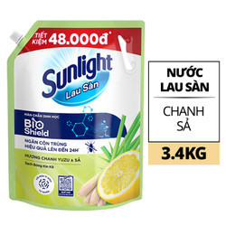 Nước lau sàn Sunlight tinh dầu sả chanh túi 3.4kg