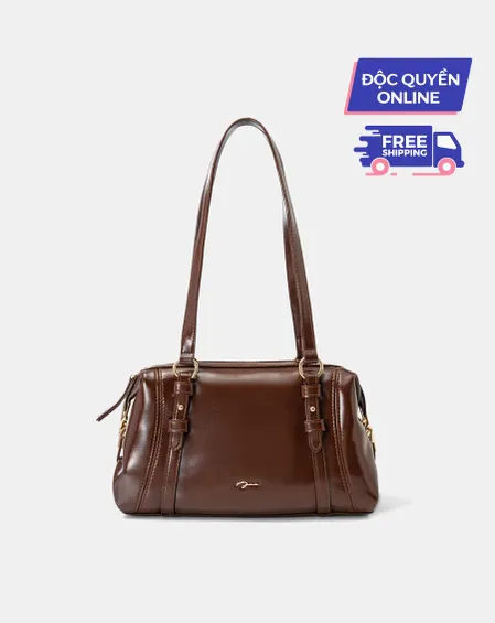 Túi Xách Trung Bowling Bag Long Handles