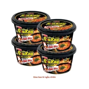 Combo 4 mì Siukay tia chớp hải sản tô 96g