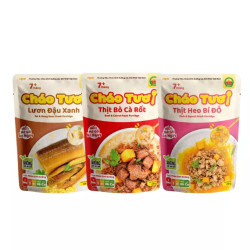 Combo 3 cháo tươi Cây Thị khác vị: Cháo thịt heo, thịt bò và lươn đậu xanh 240g x 3