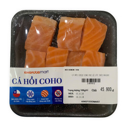 Cá hồi Chile Coho phi lê cắt thỏi rã đông vỉ 100g (1 Vỉ)