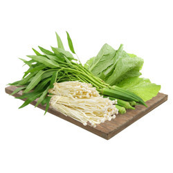 Combo lẩu thái chua cay: rau muống, nấm kim châm, cải bẹ xanh, đậu bắp