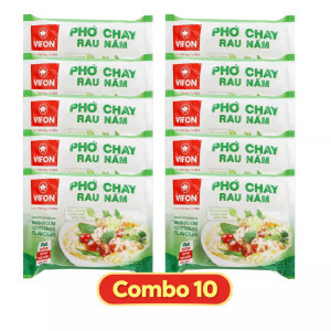 Combo 10 gói phở chay rau nấm 65g