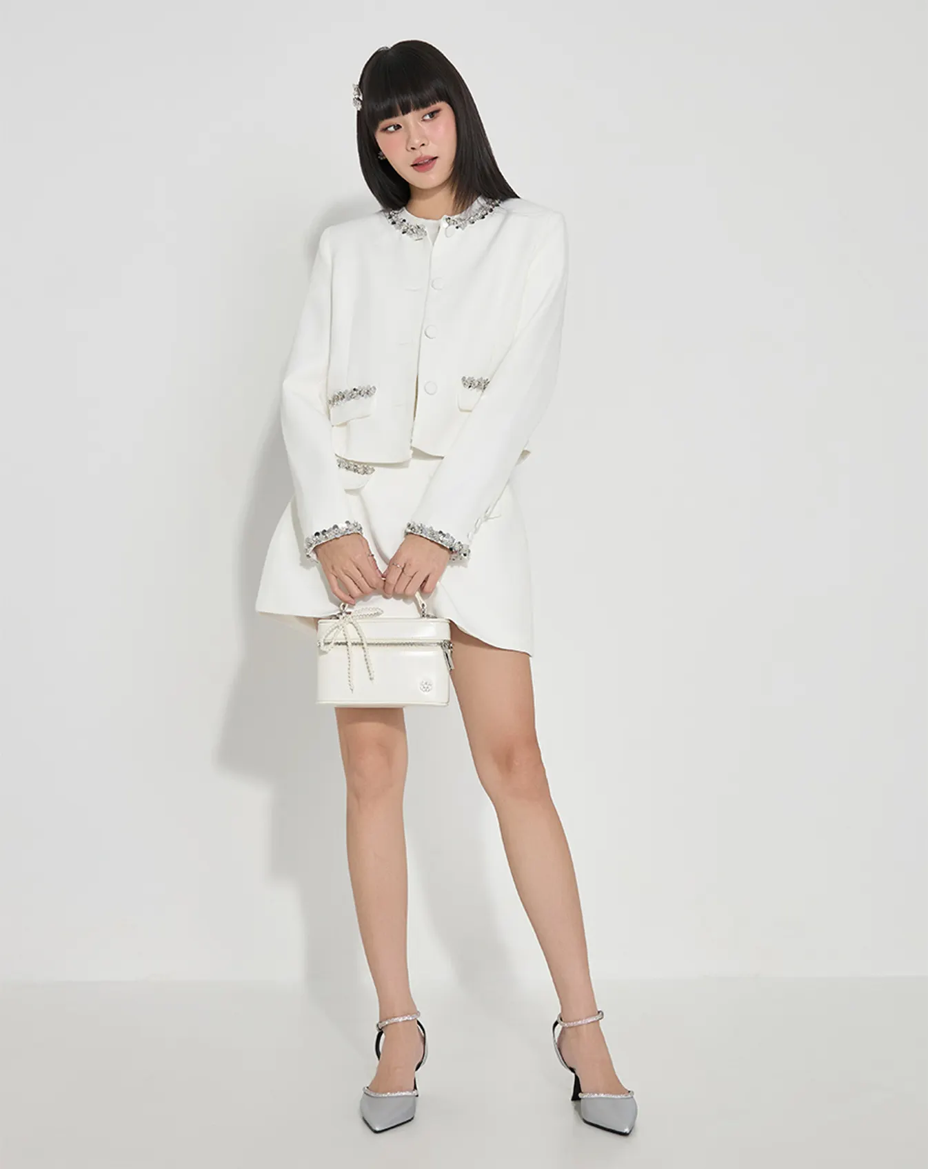 Giày Cao Gót Phối Dây Đá Nhỏ - Image 3