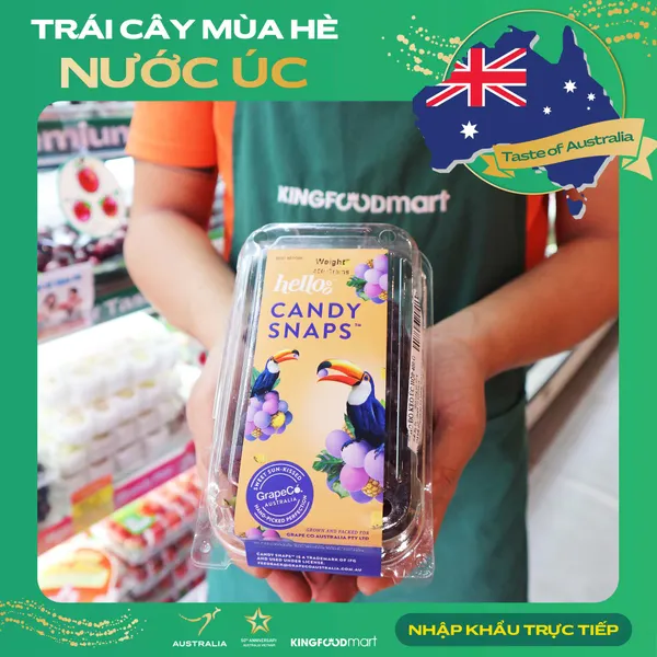 Nho đỏ kẹo Úc hộp 400g
