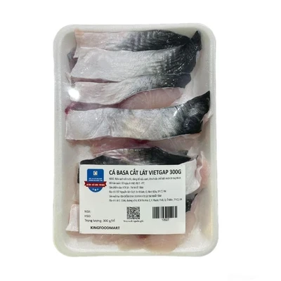 Cá basa cắt lát VietGAP 2-2.5cm vỉ 300g