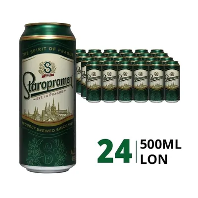 Thùng 24 lon bia Staropramen 500ml