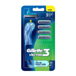 Dao cạo vector 3 + 6 lưỡi dao cạo râu Gillette (1 Cái)