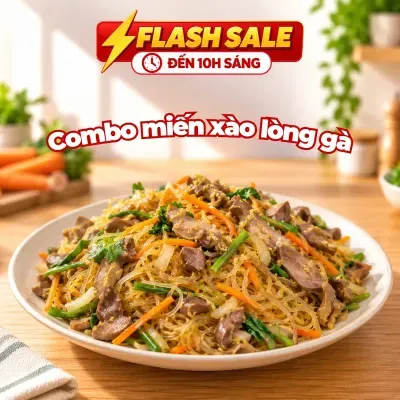 Combo miến xào lòng gà