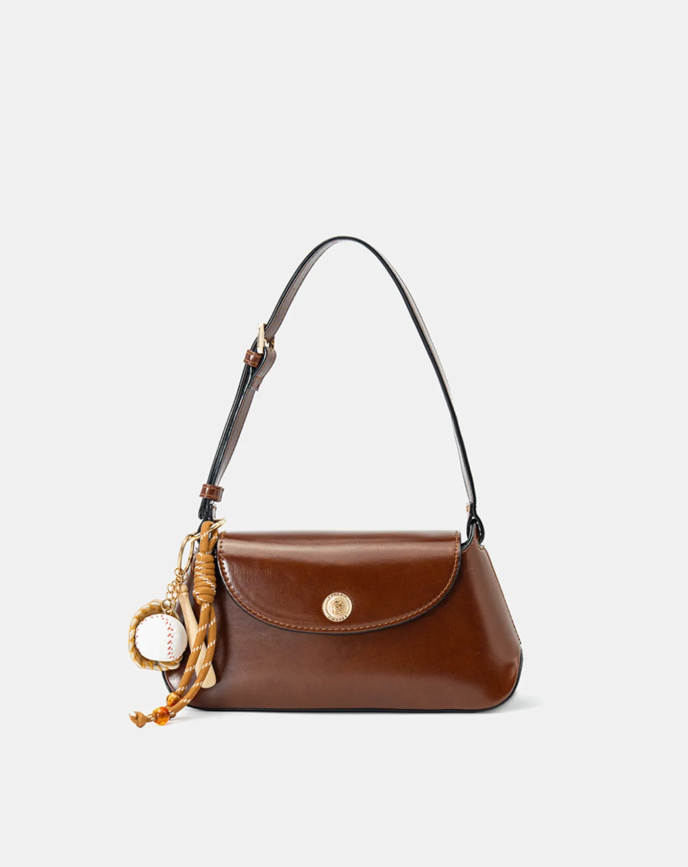 Túi Xách Nhỏ Đeo Vai Phối Charm - Image 1