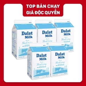 Combo 5 hộp sữa tươi thanh trùng Đà Lạt Milk 180ml