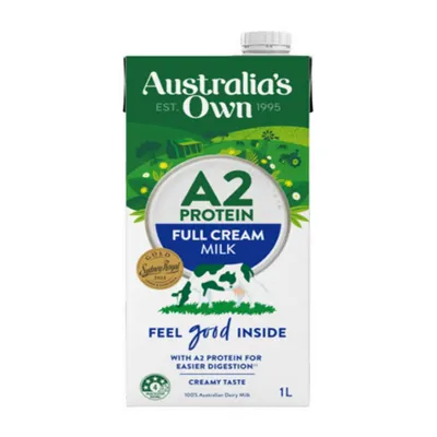 Sữa tươi tiệt trùng nguyên kem A2 Australia's Own hộp 1L