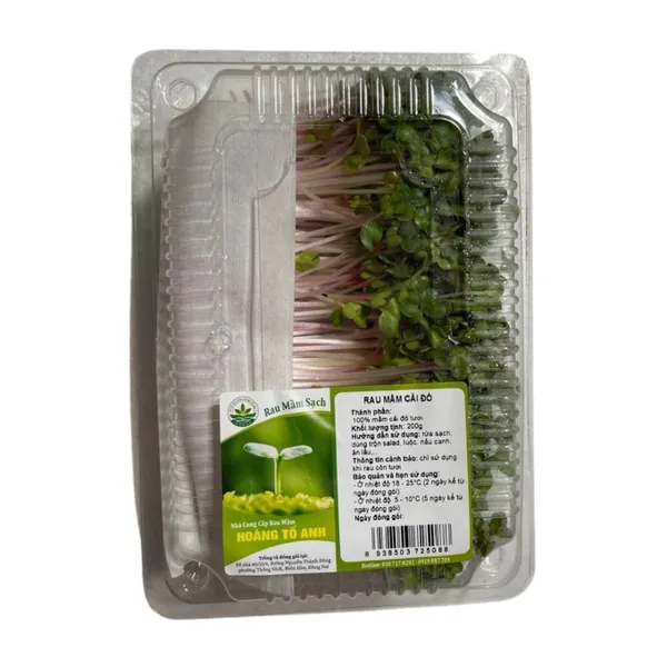 Mầm cải đỏ hộp 200g
