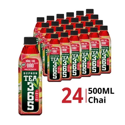 Thùng 24 chai trà Tea365 hương đào 500ml