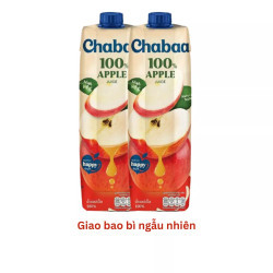 Combo nước ép táo 100% Chabaa hộp 1L (2 Hộp)