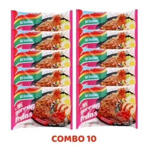 Combo 10 gói mì xào khô cay nồng Indomie 85g