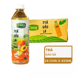 Thùng trà đào sả Cozy 455ml (24 Chai)
