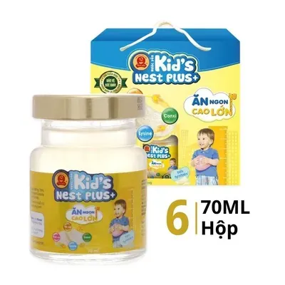 Lốc 6 hũ Kids Nest Plus Thiên Việt hương tự nhiên 70ml