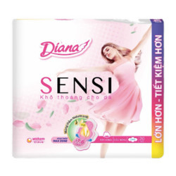 Băng vệ sinh Sensi khô thoáng siêu mỏng cánh 23cm Diana gói 20 miếng (1 Gói)