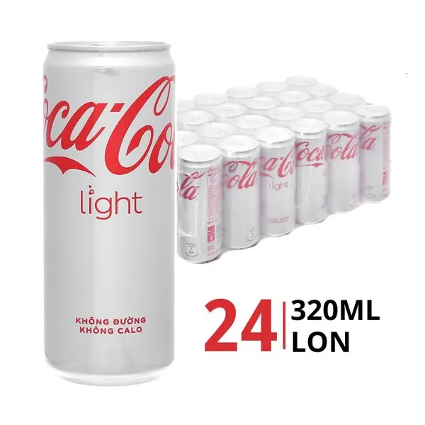 Thùng 24 lon nước ngọt Light CocaCola 320ml