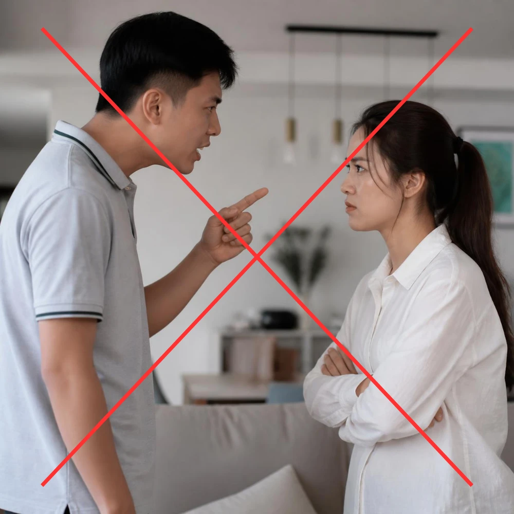Hành động bạo lực thể xác hoặc tinh thần trong hôn nhân cũ tuyệt đối cần từ chối tái hợp. (Ảnh được tạo bởi AI)