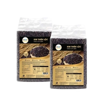 Combo 2 túi gạo lứt đen Ocop Kim Thiên Lộc túi 1kg