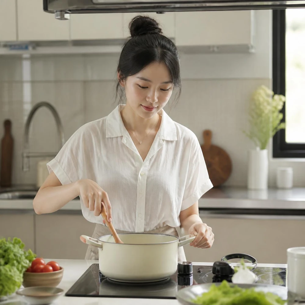 Dấu hiệu chàng trai thích bạn nhưng không nói qua một bữa ăn tự nấu có thể mở lời cho cả hai. (Ảnh được tạo bởi AI)