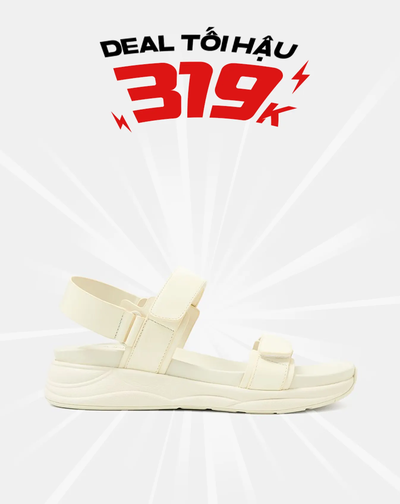 Giày Sandal Đế Thể Thao Quai Ngang Bản Lớn - Image 2