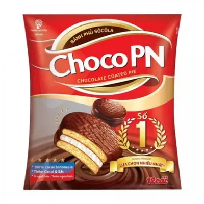 Bánh phủ socola Choco Pn gói 12 cái x 18g