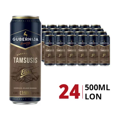 Thùng 24 lon bia Gubernija brown Ale 5.9% 568ml