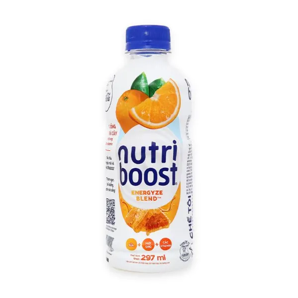 Nước sữa trái cây Nutri Boost vị cam chai 297ml
