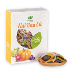 Nui rau củ mix 4 màu Suri Farm hộp 400g