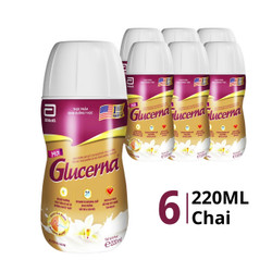 Lốc sữa nước hương vani Glucerna chai 220ml (6 Chai)