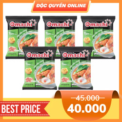 Combo 5 gói mì dinh dưỡng khoai tây lẩu tôm càng Omachi gói 80g (5 Gói)