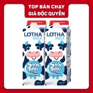 Combo 2 hộp sữa thanh trùng Lothamilk không đường 946ml
