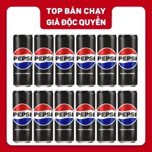 Combo 12 lon nước ngọt Pepsi zero calo lon 320ml