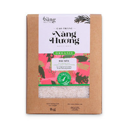 Gạo trắng Nàng Hương hữu cơ Nàng Mekong hộp 1kg (1 Hộp)