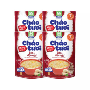 Combo 4 cháo tươi Baby ếch đậu ngự SG Food gói 240g x 4