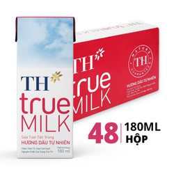 Thùng sữa tươi tiệt trùng hương dâu TH True Milk 180ml (48 Hộp)