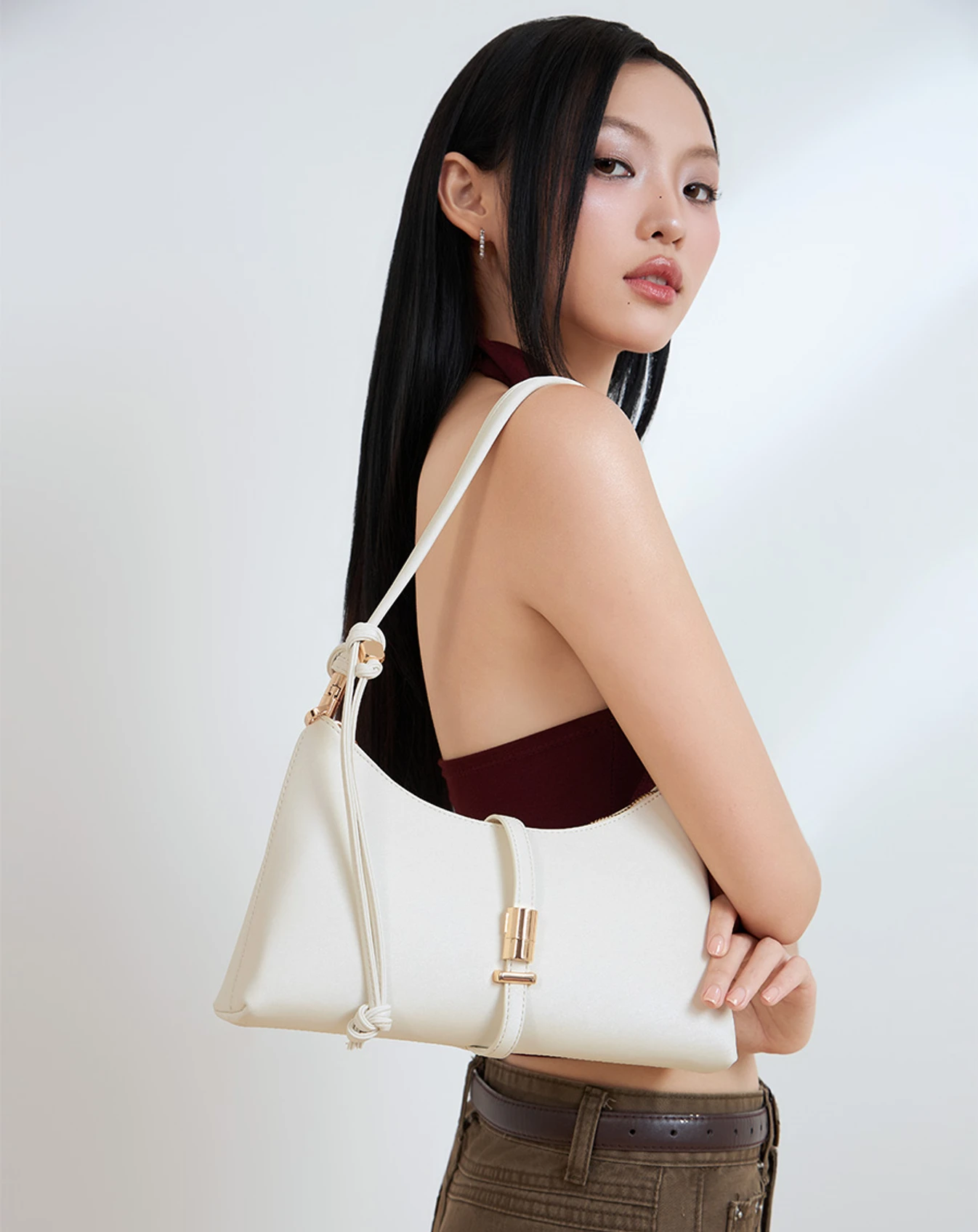 Túi Xách Nhỏ Top Handle Phối Khoá - Image 2