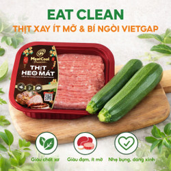 Combo rau - đạm eatclean: Thịt xay ít mỡ & Bí ngòi xanh
