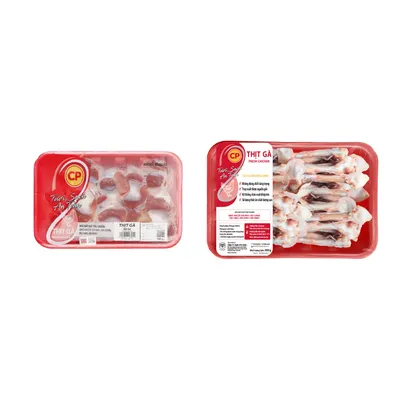 Combo Mề gà CP khay 250g + Xương đùi gà CP vỉ 500g